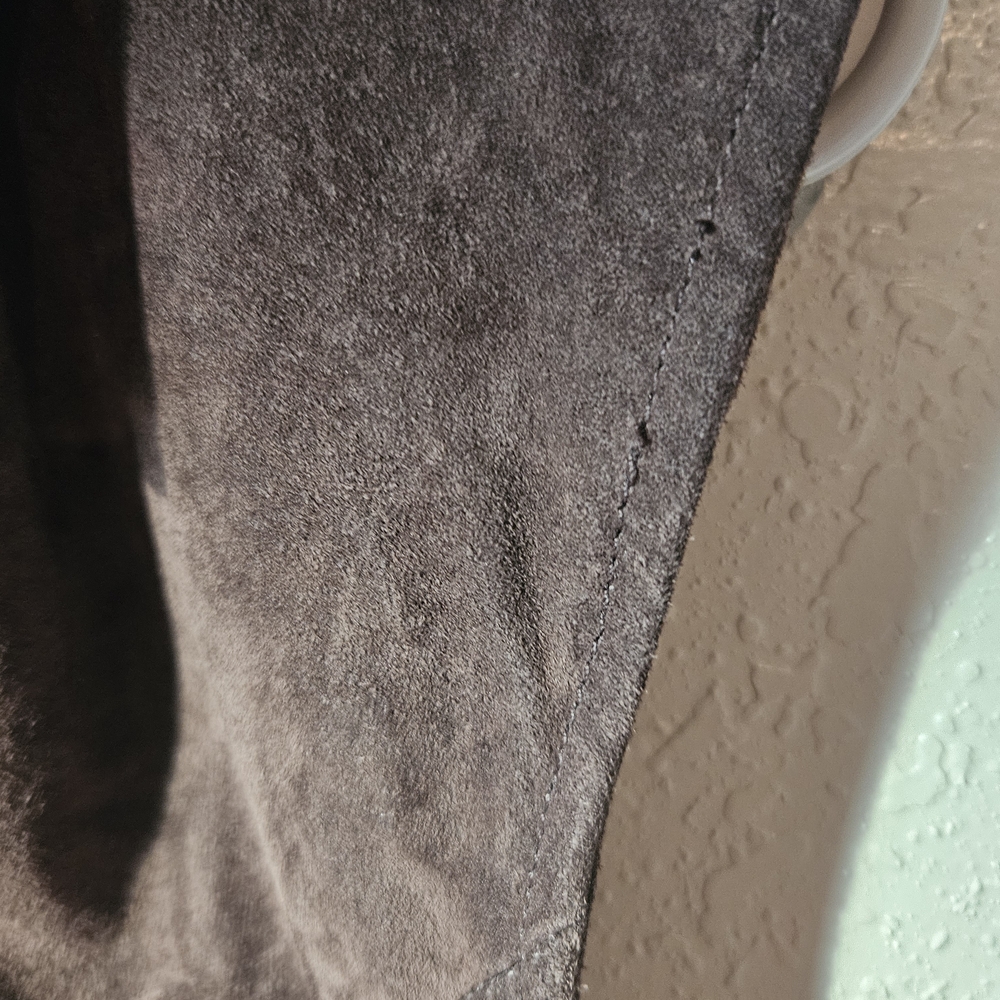 Brown Suede Women's Vest - Picture 6 of 7